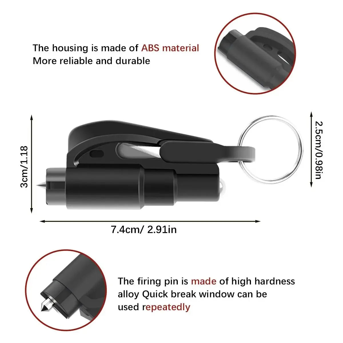 DriveGuard Safety Tool Keychain