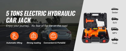 PowerLift Pro™ 5-Ton Electric Jack + Inflator + Electric Wrench