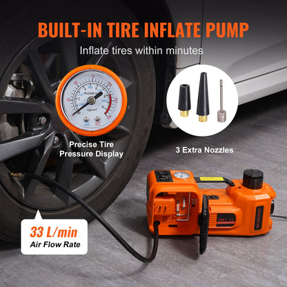 PowerLift Pro™ 5-Ton Electric Jack + Inflator + Electric Wrench