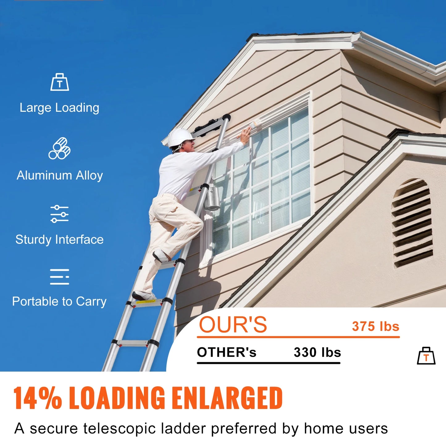 SteelLift™ Telescopic Heavy-Duty Ladder
