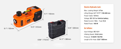 PowerLift Pro™ 5-Ton Electric Jack + Inflator + Electric Wrench