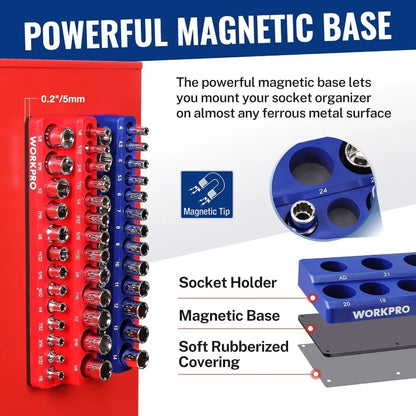 MagMount™ Socket & Wrench Organizer Set (8-Piece)