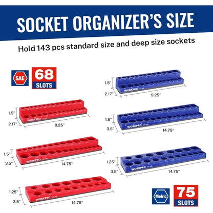 MagMount™ Socket & Wrench Organizer Set (8-Piece)