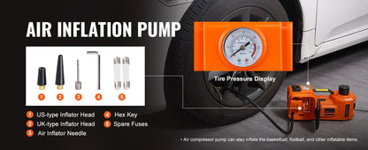PowerLift Pro™ 5-Ton Electric Jack + Inflator + Electric Wrench